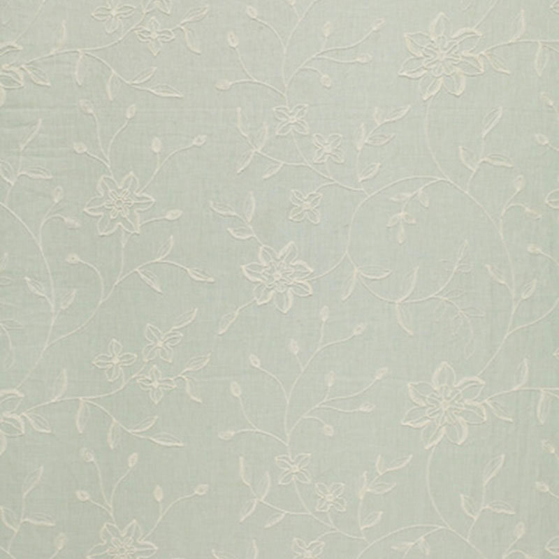 Georgia Linen Embroidery Fabric, Aqua