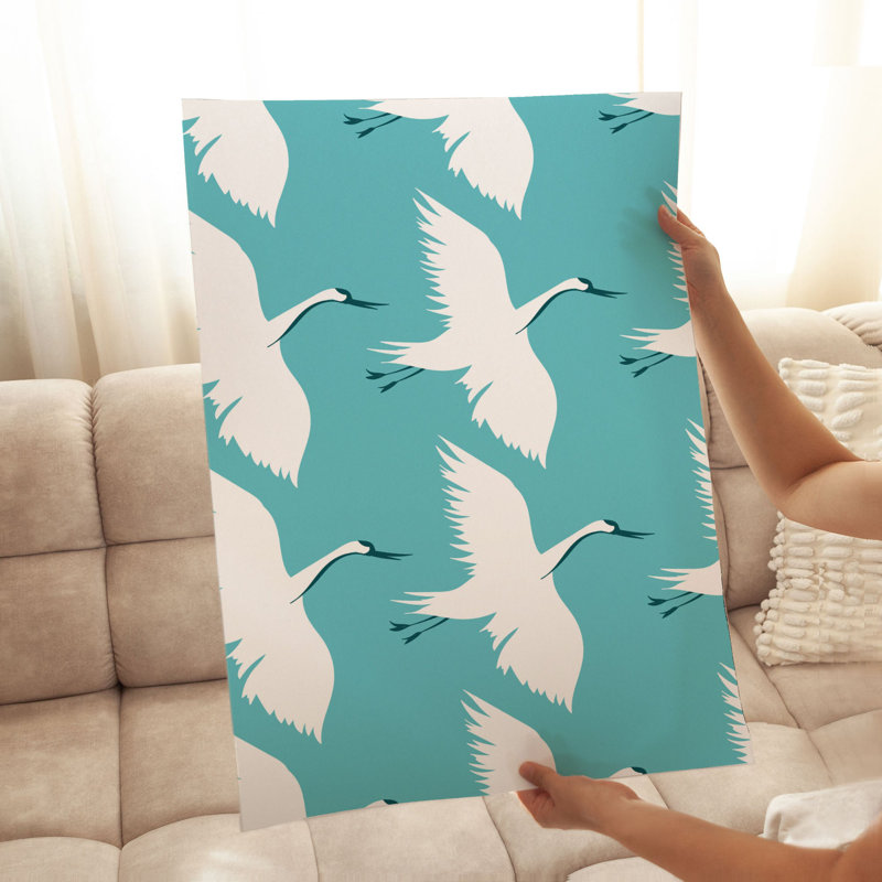 Animaux, oiseaux, motif oriental asiatique II, reproduction d'art non encadrée, H 16 po x l 12 po
