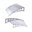 Auvent de porte / fenêtre en polycarbonate gris l 38,4 "x P 47,2"