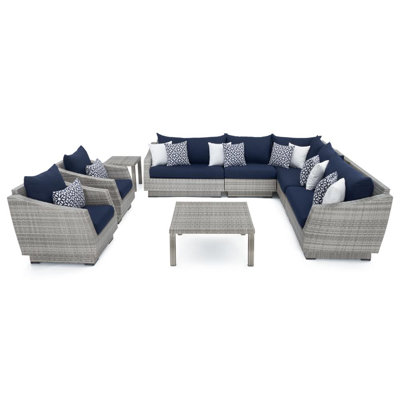 Cannes 9 Piece Seating Group with Cushions