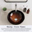 Vasque lavabo rond texturé artistique Topcraft, couleur ambre