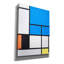 «Enyah Composition with Large Blue Plane, Red, Black, Yellow, and Gray» sur toile, reproduction d'art par Piet Mondrian-883117137
