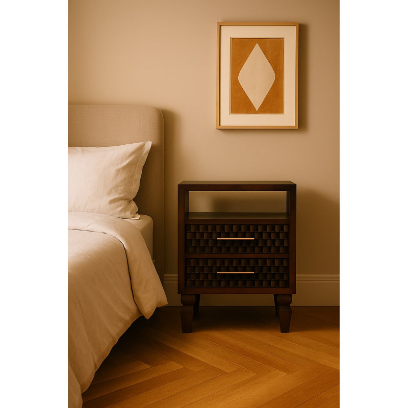 45cm W Solid Wood Bedside Table