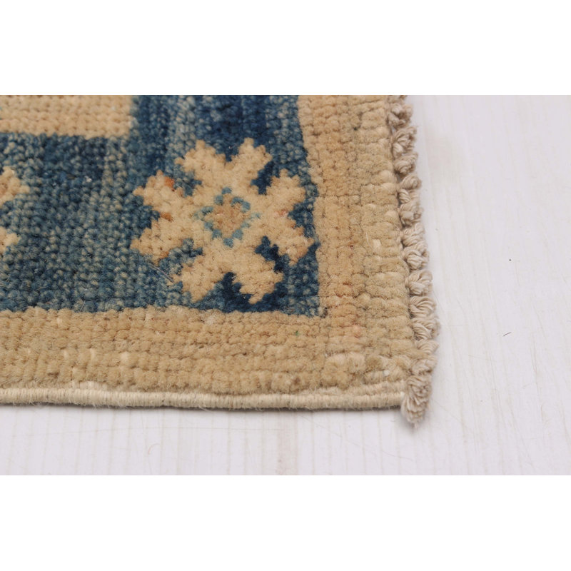 Tapis brun rectangulaire unique en laine de 6 pi 6 po x 10 pi années 1990 Alanny