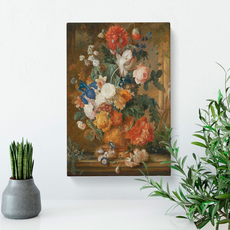 Still Life with Flowers Vol.5 by Jan Van Huysum - Wrapped Canvas, 60cm H x 40cm W x 3cm D
