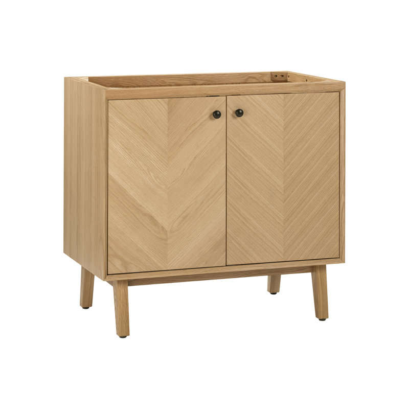 Adele 36'' Natural Oak Single Bathroom Vanity Base