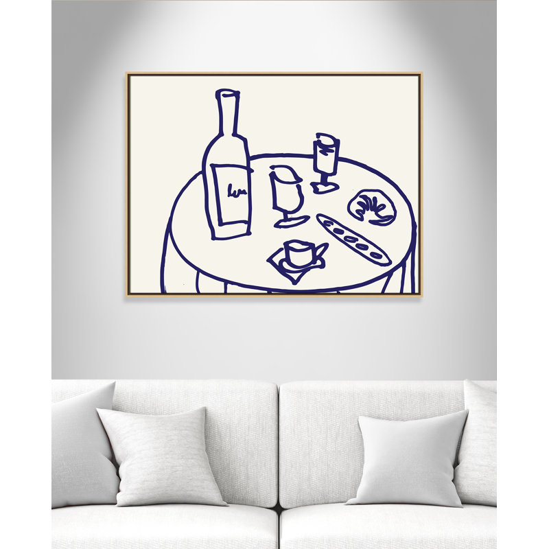 Impression de table par Corinne Rose Design, Toile avec cadre, L 41,5 po x H 31,5 po, Flotteur naturel
