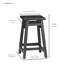 Tabouret de comptoir Classic ivoire 24 po avec repose-pieds intégré-1039827651
