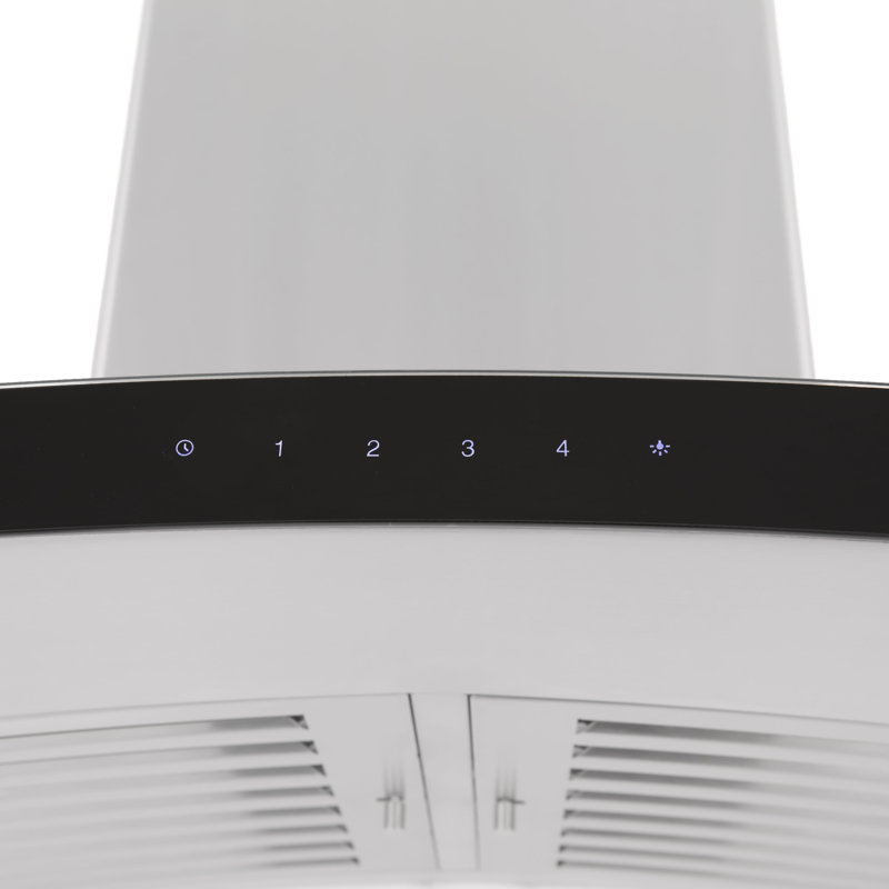 30" KN 400 CFM Convertible Wall Mount Range Hood in Brushed Stainless Steel, 30"