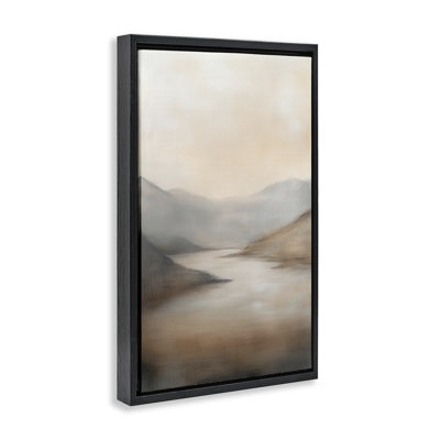 Formed by Mountains Landscape Floating Frame, design by Petal Prints Design
