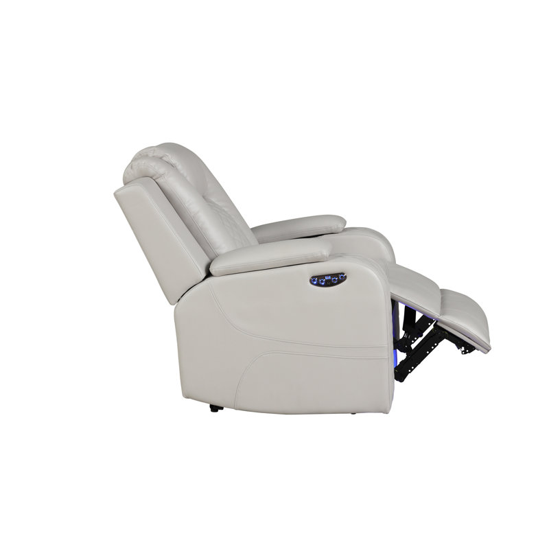 Fauteuil inclinable électrique à DEL en similicuir glacé