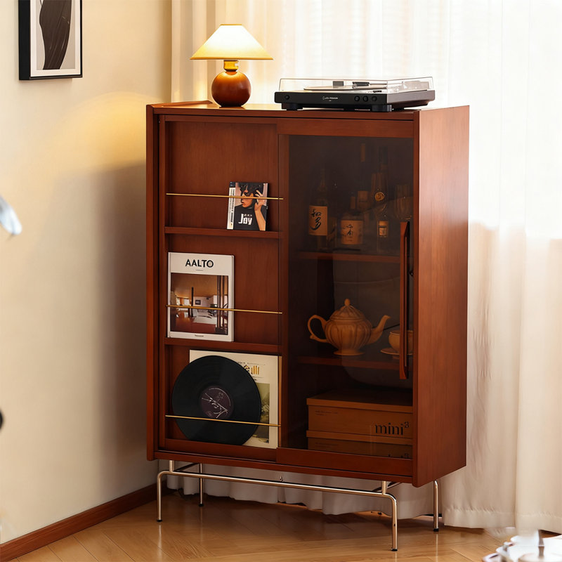Middle-aged color Solid  Wood Display Cases