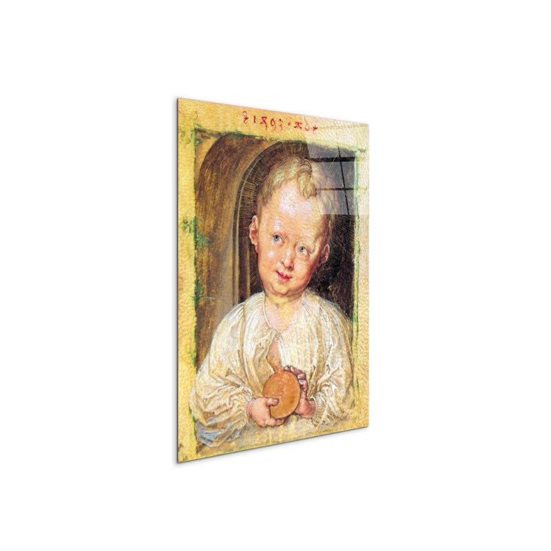 Boy Jesus By Albrecht Dürer 80cm H X 60cm W CrystalArt Material Acrylic Glass Effect, Frameless Panel Lightweight Ready to Hang