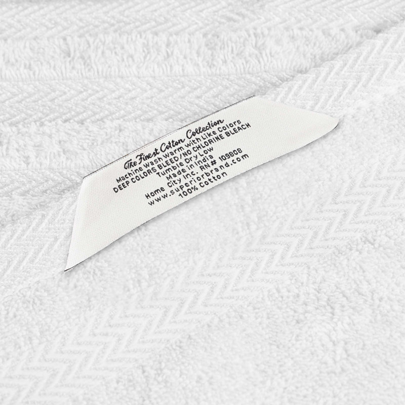 Serviette de bain Haidar, Blanc