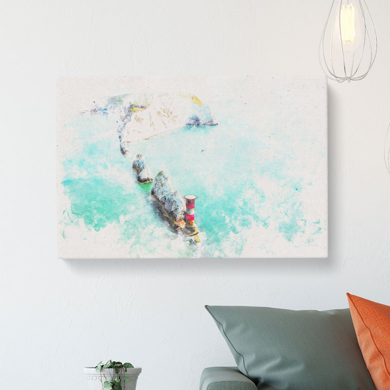 The Needles Isle Of Wight - Wrapped Canvas Print, 50cm H x 76cm W x 3cm D