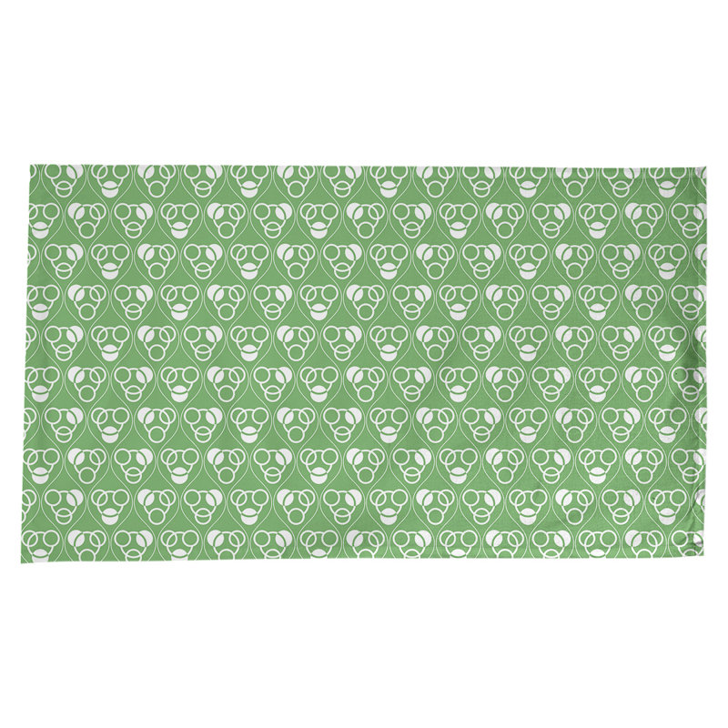 Nappe classiques des cercles et des vagues, Vert/blanc
