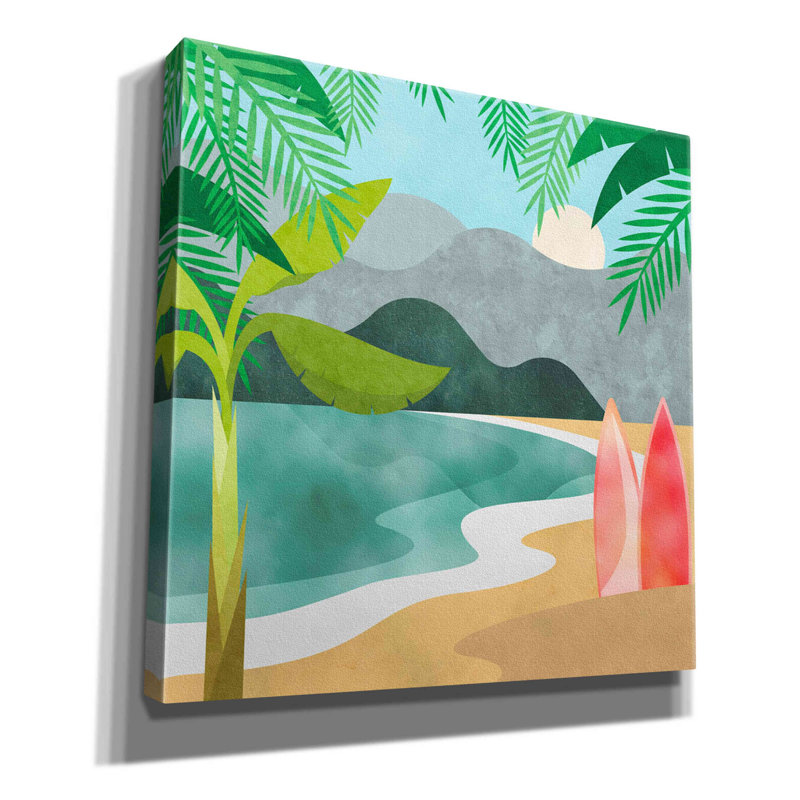 «Secret Surf Spot» par Andrea Haase, estampe numérique sur toile, H 18 po x l 18 po x P 0,75 po