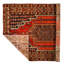 Tapis unique brun / rouille de 3 pi 11 po x 6 pi 5 po de style années 1990