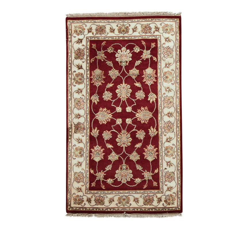 Handmade Cotton and Wool Oriental Area Rug