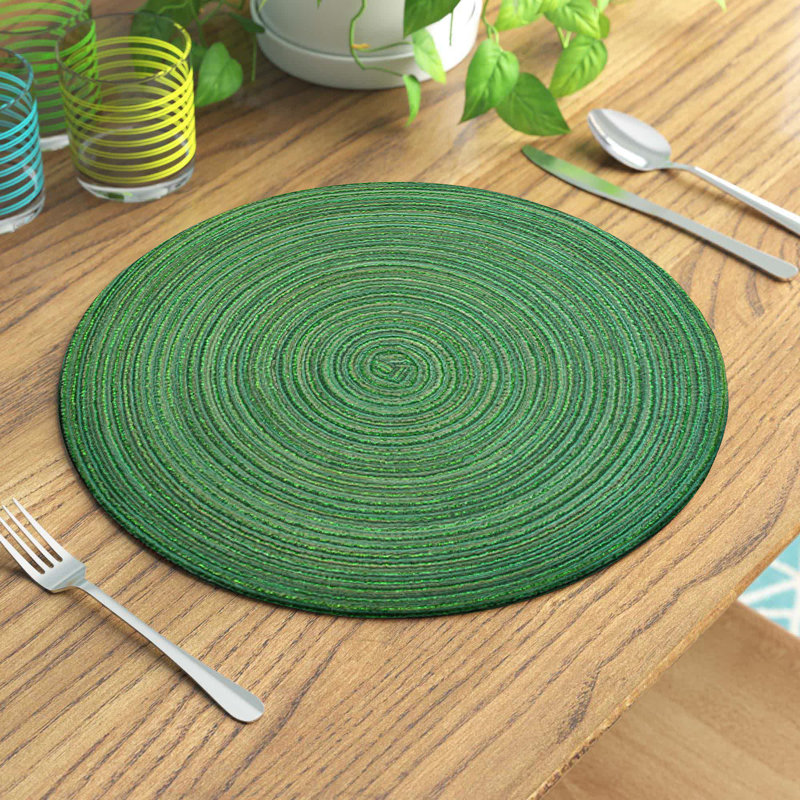 Ensemble de napperons 6 pièces, Vert scintillant