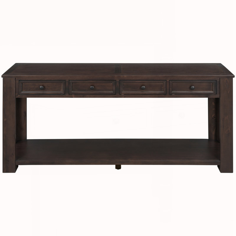 Console / canapé avec tiroirs de rangement, Espresso
