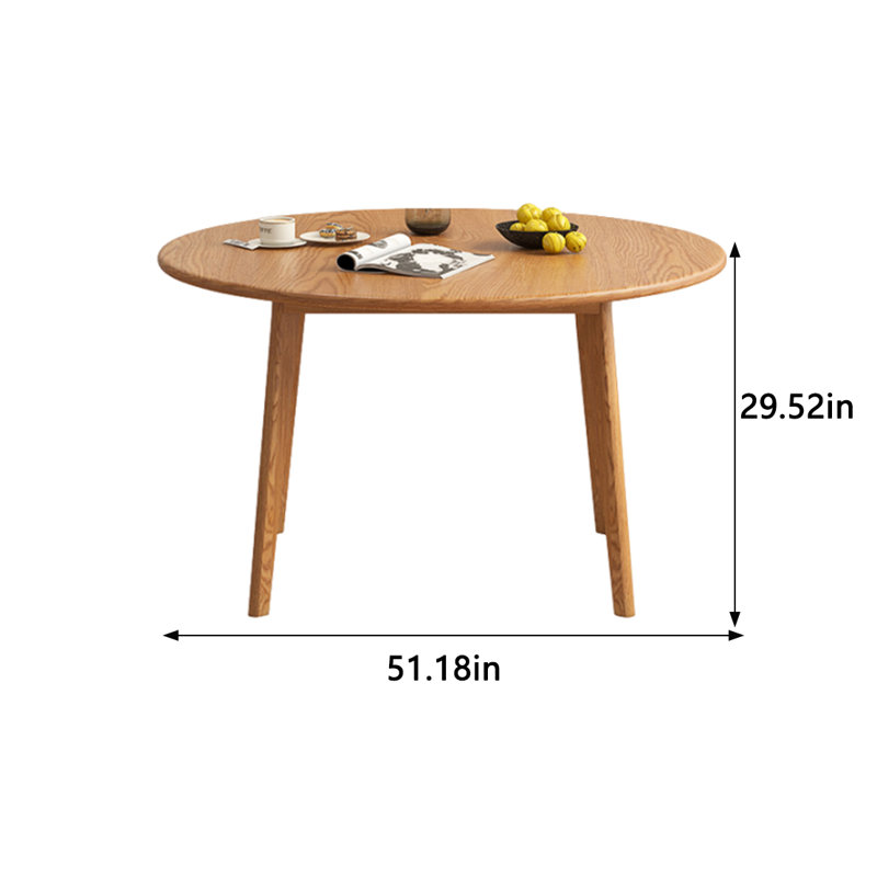 Table de salle à manger Mialuna, H 29,52 po x L 51,18 po x l 51,18 po