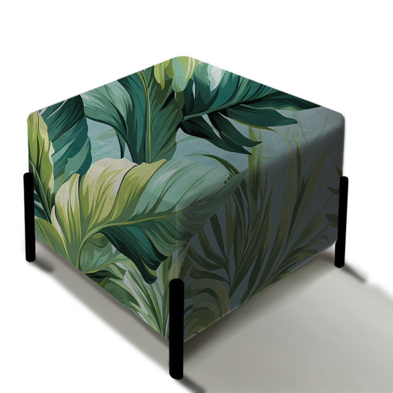 Palm Mirage - motif tropical - repose-pieds carré tropical