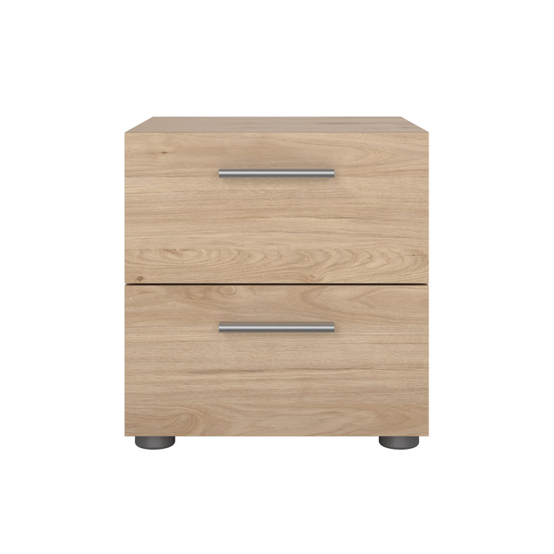 Gianna 15.75"W 2-Drawer Nightstand, Jackson Hickory