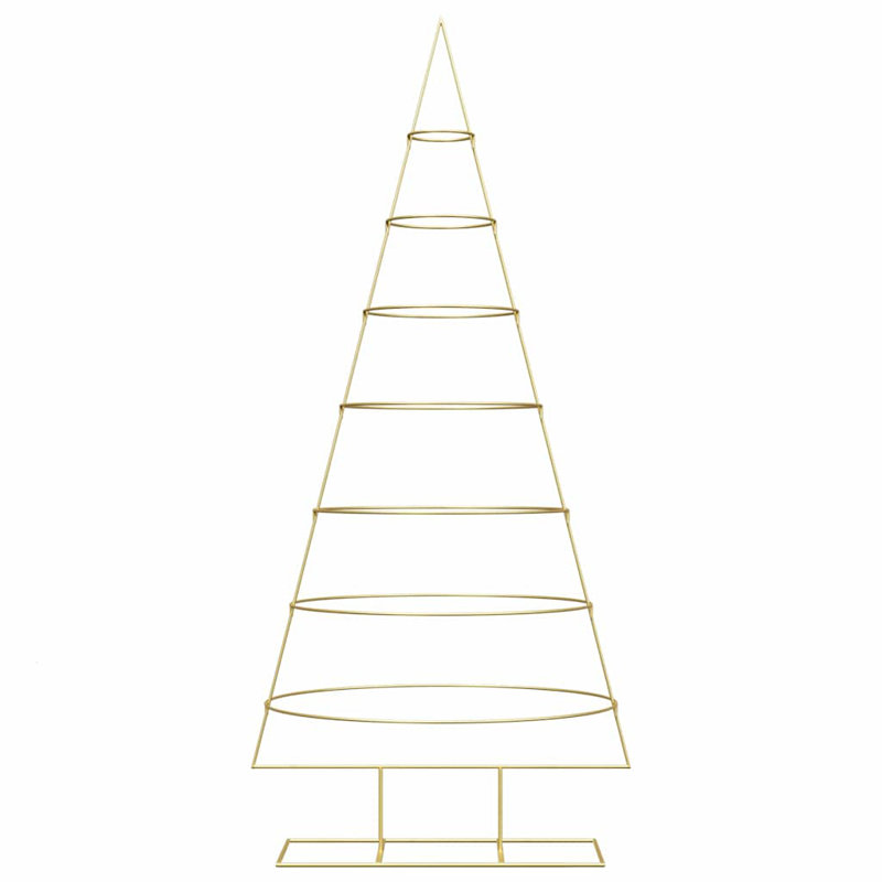 Metal Christmas Tree with Stand Gold Powder-coated steel, 6.89' H