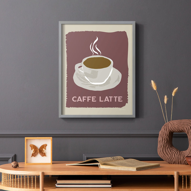 «Modern Coffee III», reproduction encadrée - bois massif, Gris, H 10 po x l 8 po