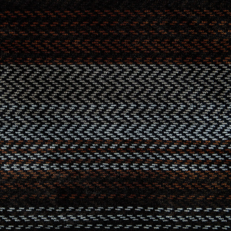 Wrangler Nash Stripe Plush Reversible Blanket, Brown Geometric, Queen