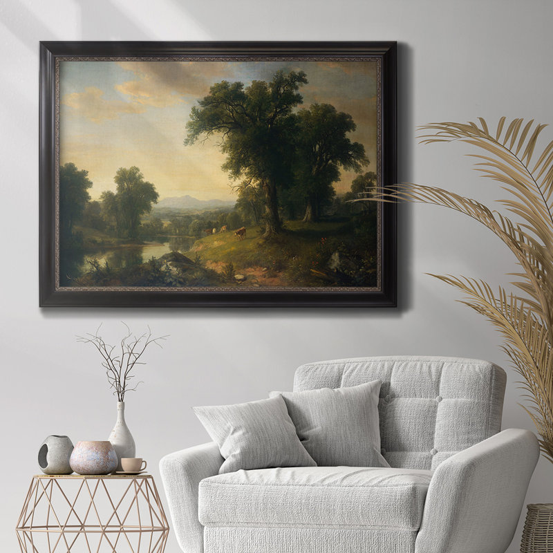 «A Pastoral Scene», toile encadrée de qualité supérieure - prête à être accrochée, H 18 po x l 27 po x P 2,5 po