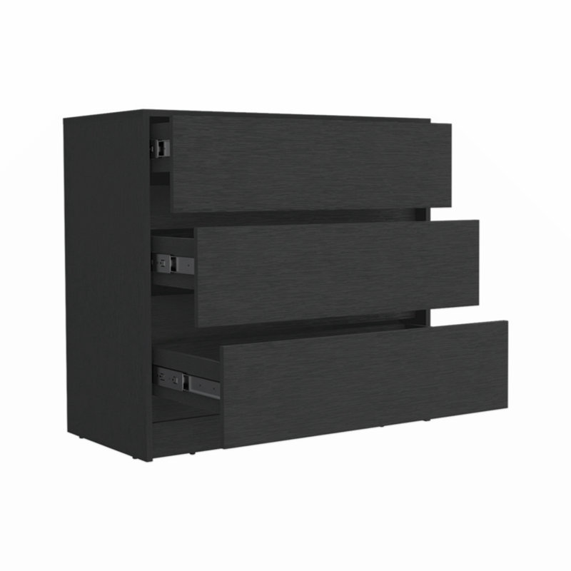 Commode 3 tiroirs, Noir