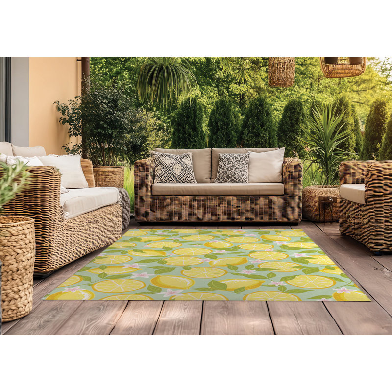 Lemons Outdoor Rug, Rectangle 8' x 10'