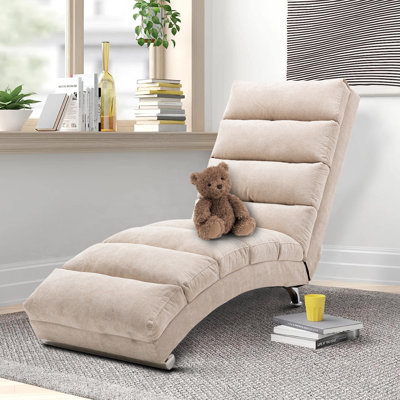 Nazlie Indoor Upholstered Chaise Lounge Chair With 5 Modes of Remote Controlled Ergonomic Electric Massager by Latitude Run