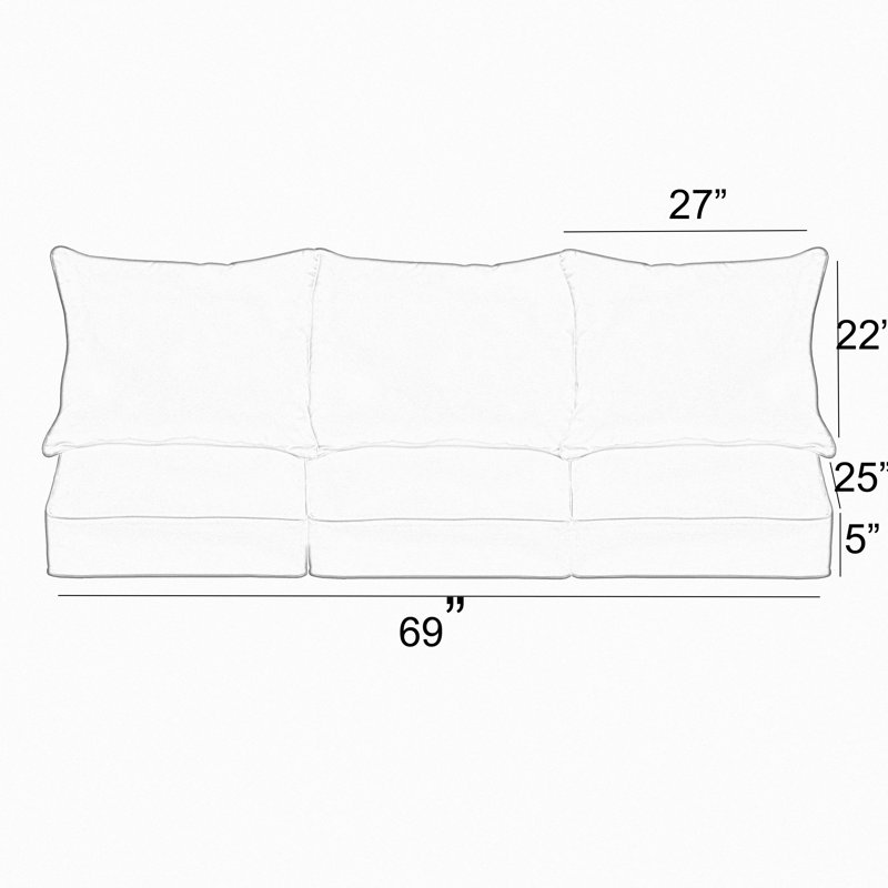 Coussin de siège/dossier d’extérieur sunbrella