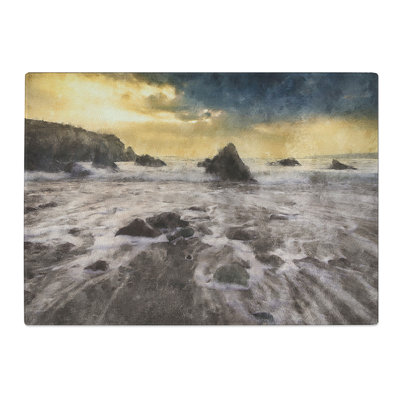 Beach View Painting Chopping Board