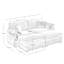 Canapé modulaire rembourré 4 pièces Kadeja-452077545