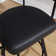 Rozie Swivel Upholstered 26" Faux Leather Counter Stool with Curved Wing Back and Metal Frame
