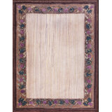 Hooked Antique Room Size 1920s American Ivory Wool Rug
