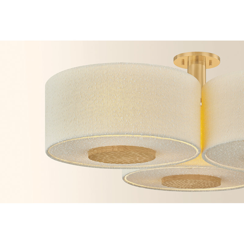 Plafonnier cylindrique en lin Miller par Hilary Matt x Mitzi, 40, 9