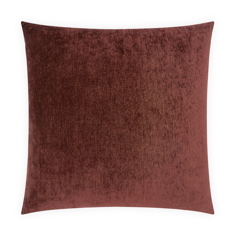 Coussin décoratif lustré, Rouge, Carré 36 po