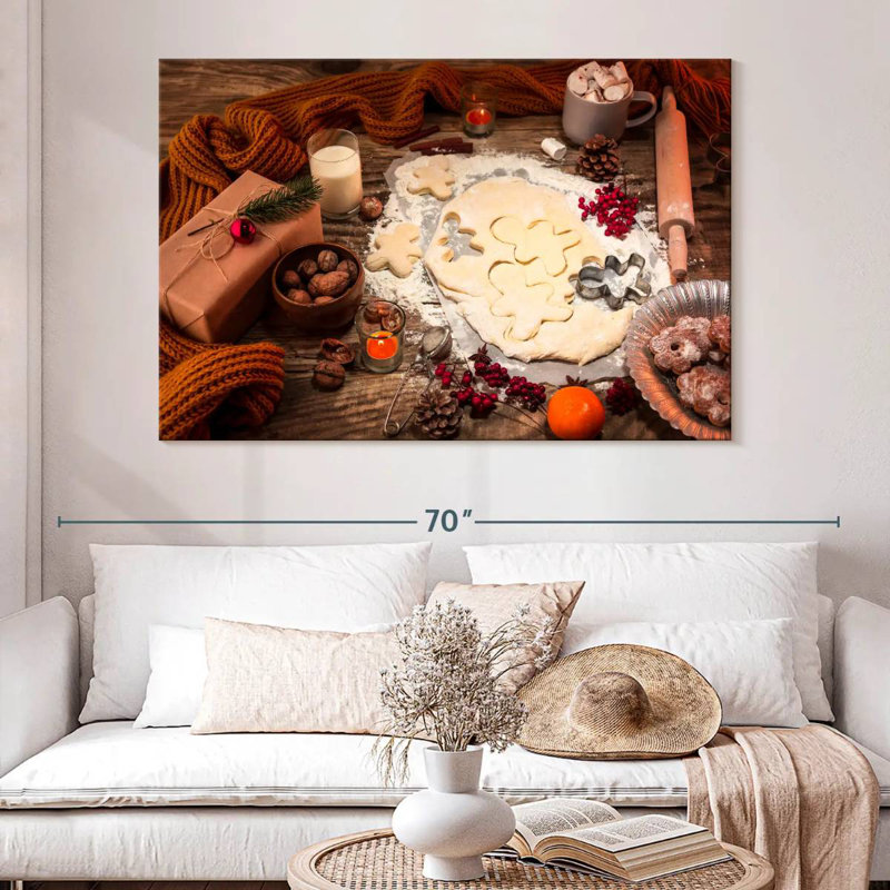 Senne Baking Gingerbread Men, 34" H x 51" W