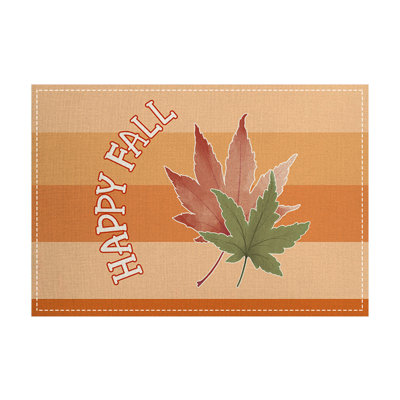 Thanksgiving Decorations Thanksgiving Day Fall Themed Linen Placemat Insulation Mat Fall Themed Printed Kitchen and Home Dining Table Mat