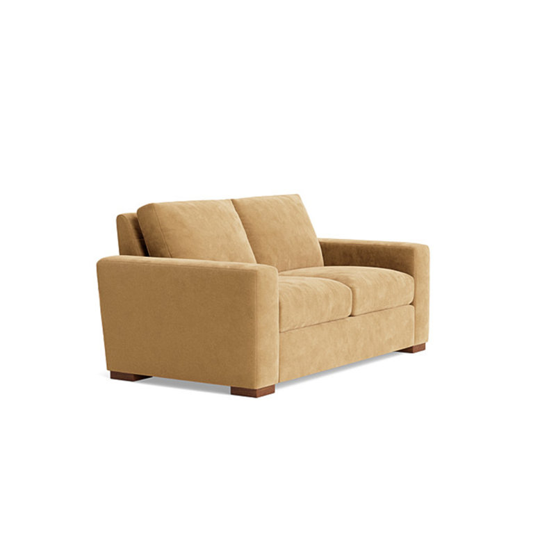 Couch Potato Loveseat (70"), Performance Velvet - Nutmeg