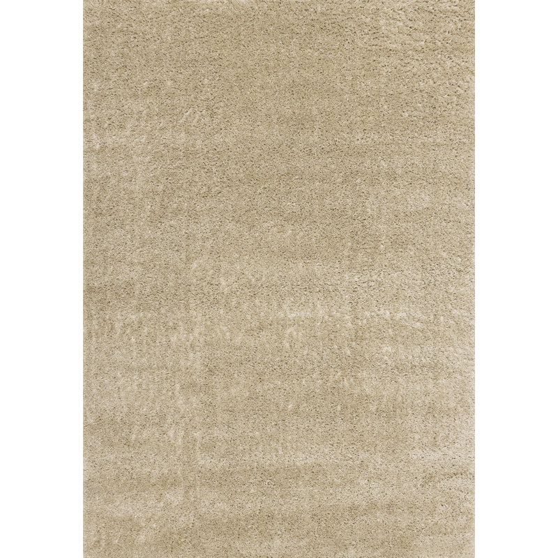 Tapis beige à poils longs Hammersmith, Rectangle 9 pi 2 po x 12 pi