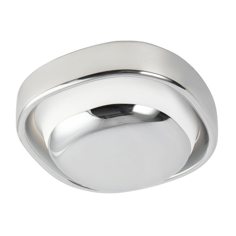 Pebble 8-in Silver dimmable LED Wall Sconce, Chrome