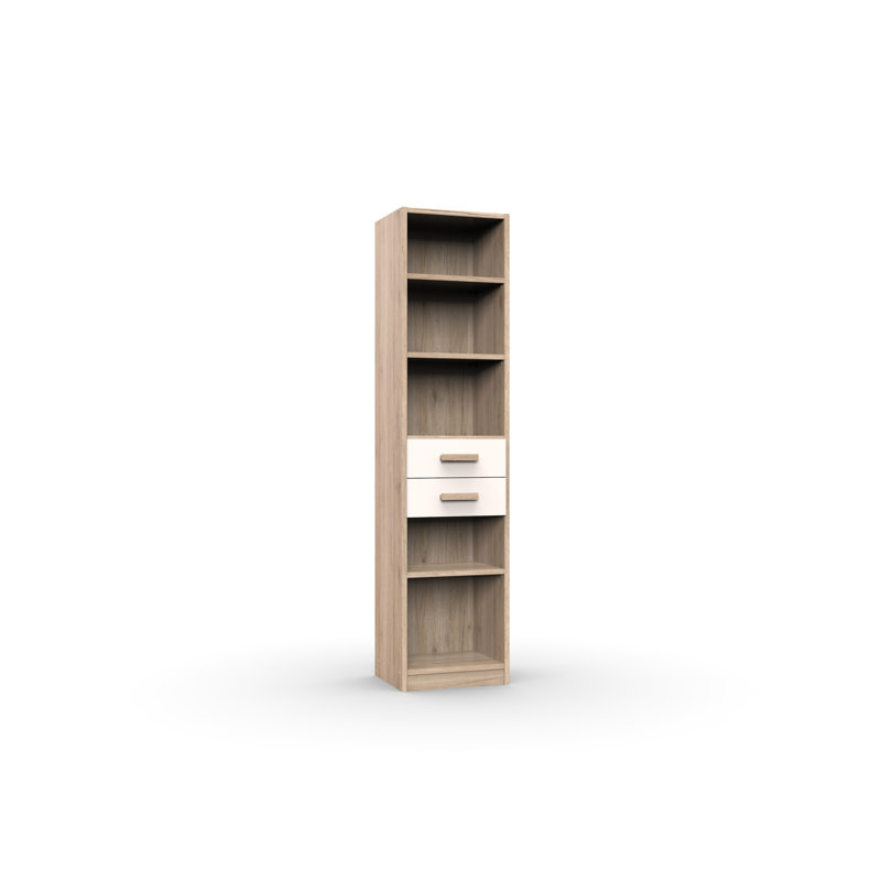 Kiruna 197cm H x 48cm W Standard Bookcase, White