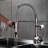Hot And Cold Kitchen Sink Faucet, Pull Down , Brushed Nickel, Single Handle, Faucet In Solid Brass, Contemporary Look