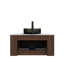 Meuble-lavabo mural flottant 30 po avec lavabo rond en verre noir transparent et tiroir-889201739